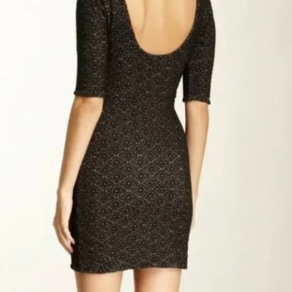 Free People Lady Pucker Scoop Back Dress Black Size Small - Picture 2 of 9